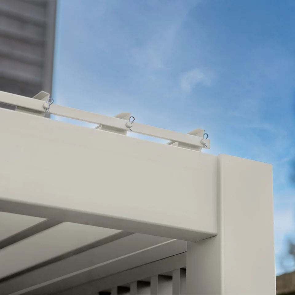 Titan Aluminium Metal Pergola in Pebble - Free Standing
