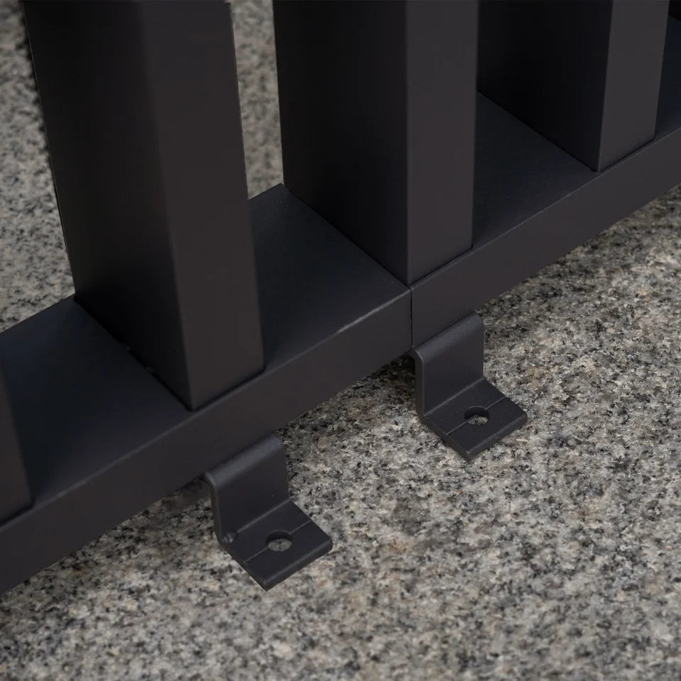 Titan Aluminium Vertical Louvre Side Panel - Single Panel in Grey
