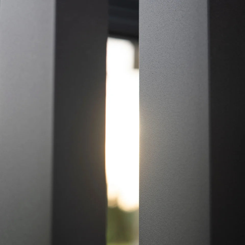 Titan Aluminium Vertical Louvre Side Panel - Single Panel in Grey