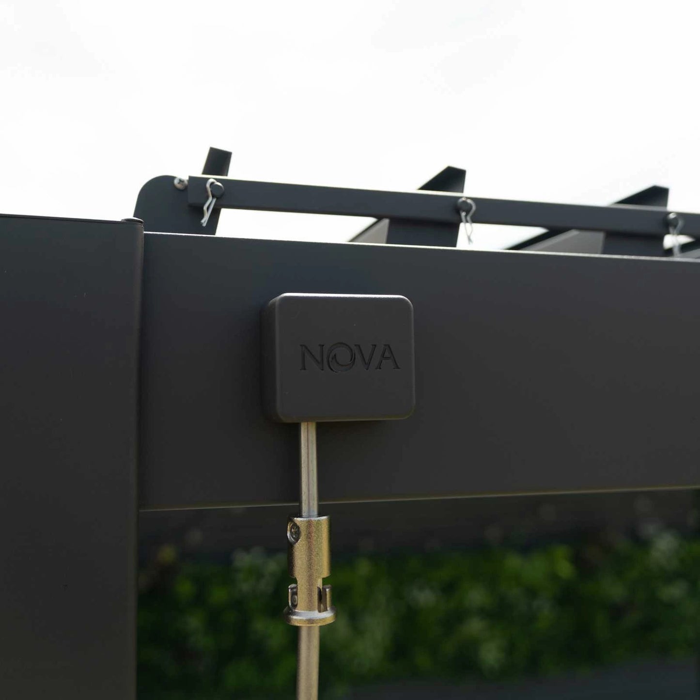 Titan Wall Mounted Aluminium Pergola in Grey