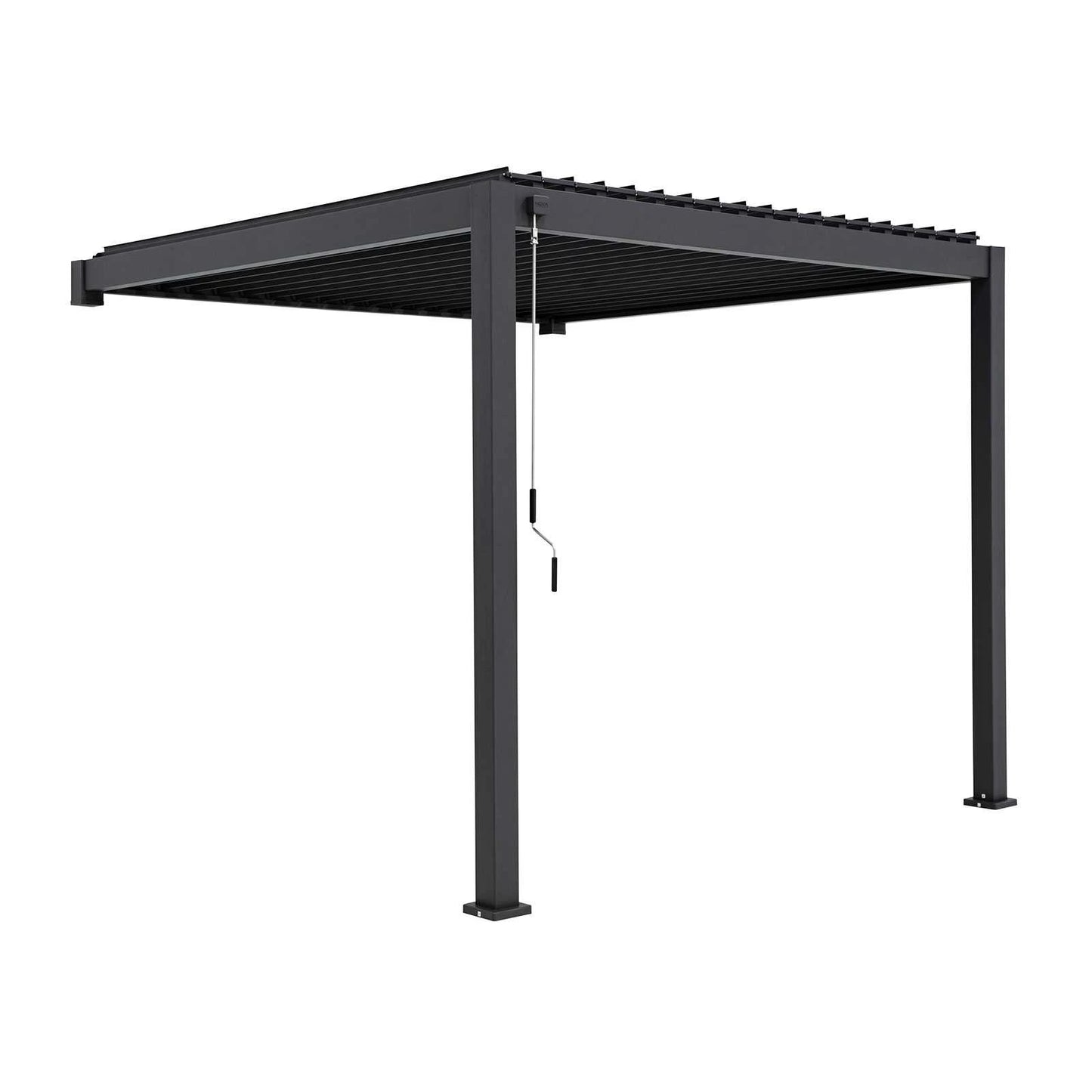 Titan Wall Mounted Aluminium Pergola in Grey