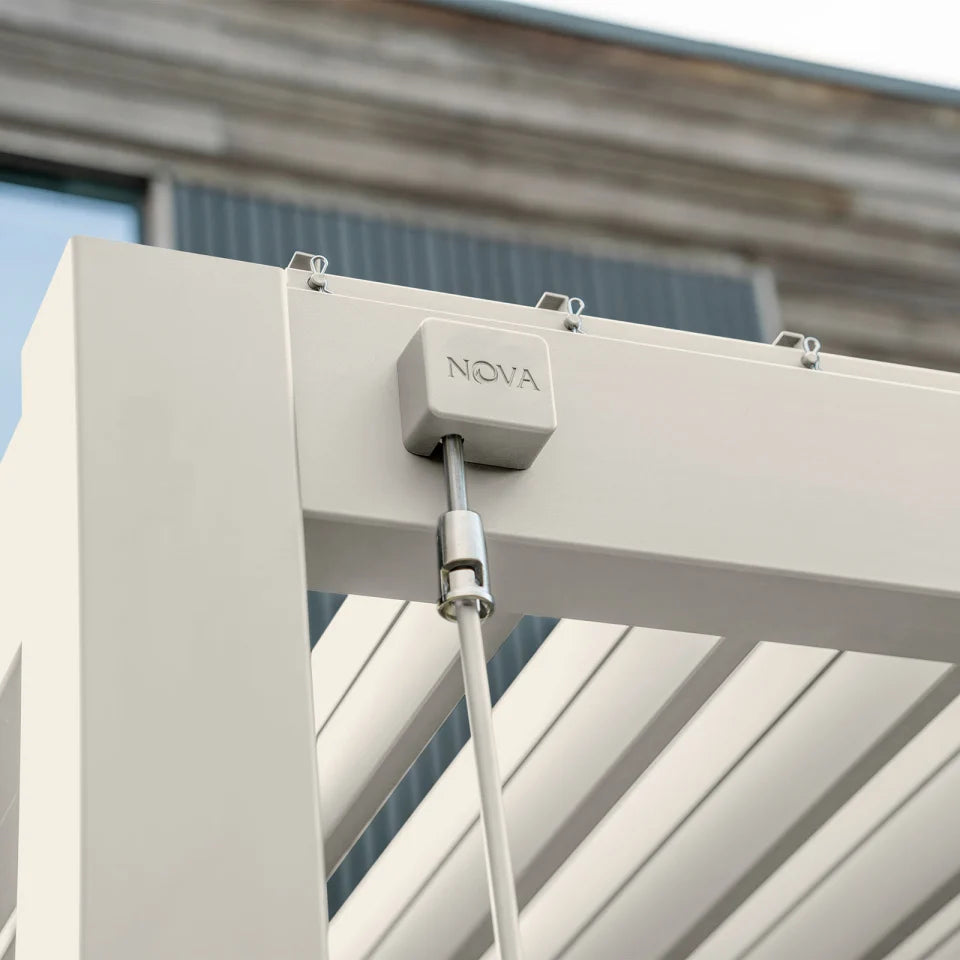 Titan Aluminium Metal Pergola in Pebble - Free Standing