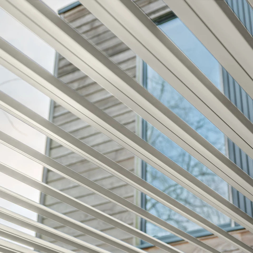Titan Aluminium Metal Pergola in Pebble - Free Standing