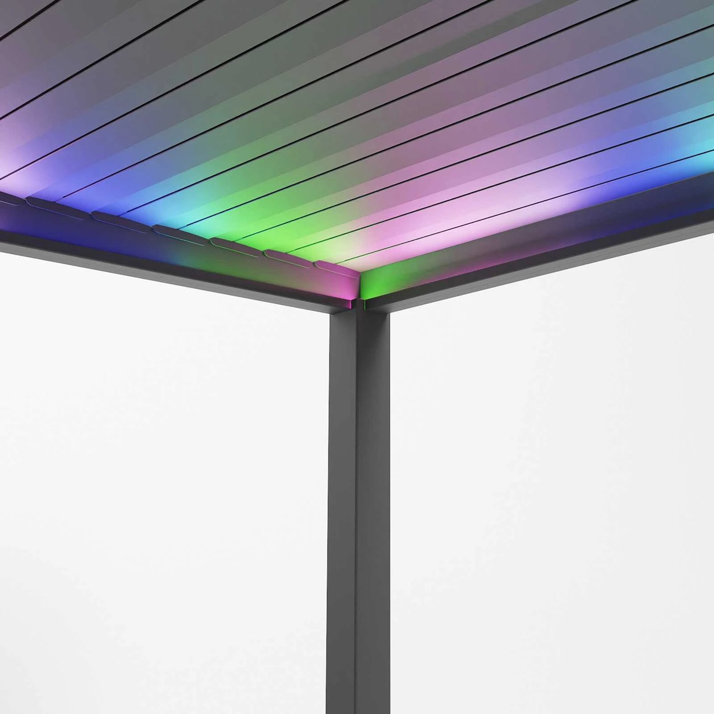 Titan Plus LED Aluminium Metal Free Standing Pergola in Slate Grey
