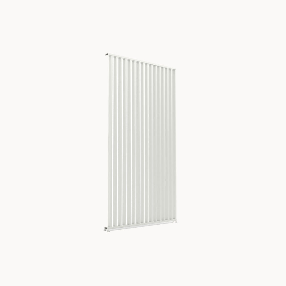 Titan Aluminium Vertical Louvre Side Panel - Single Panel in Grey