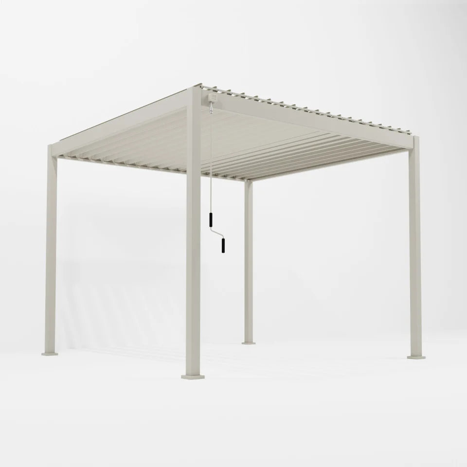 Proteus Lite Metal Pergola in Pebble - Free Standing