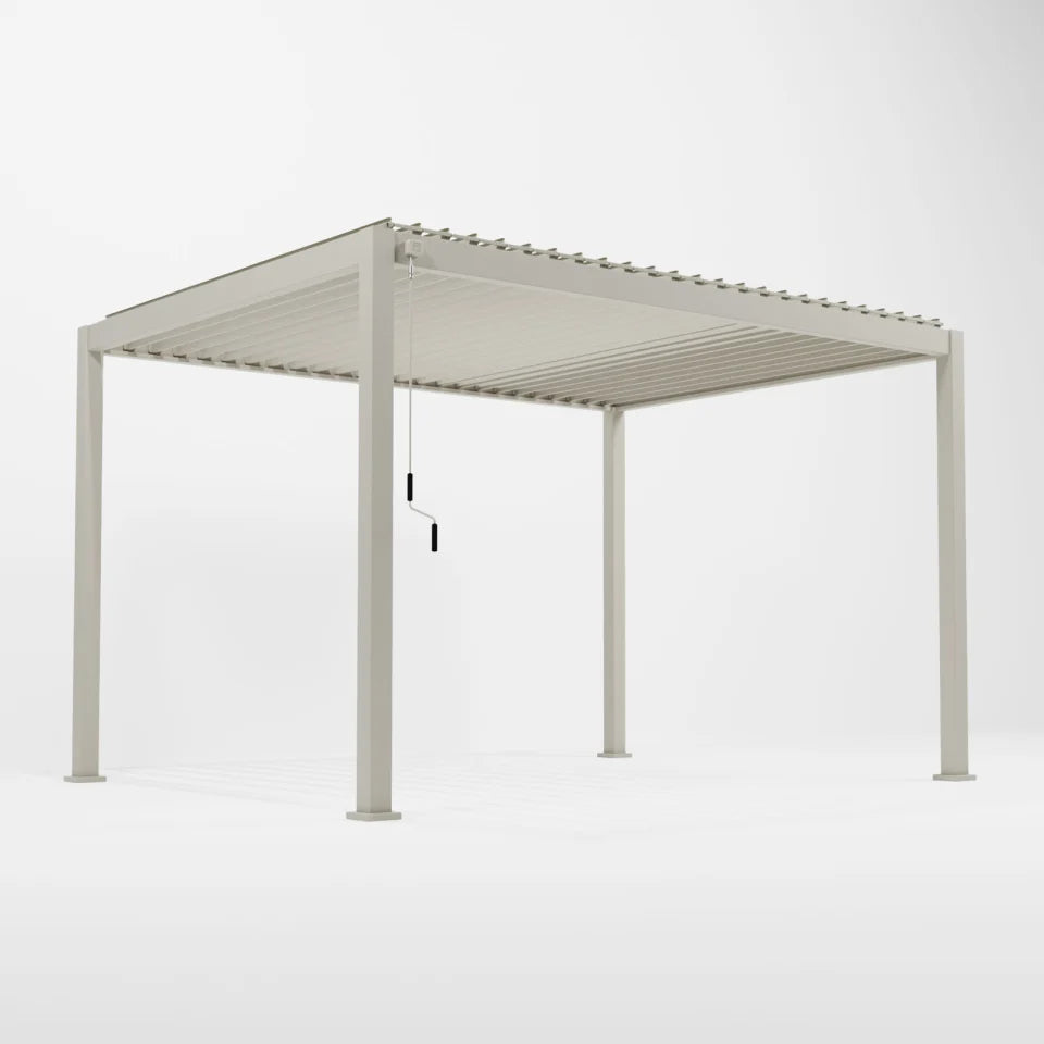 Proteus Lite Metal Pergola in Pebble - Free Standing
