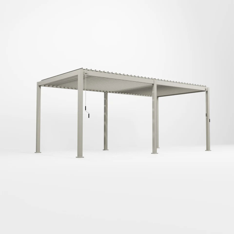 Proteus Lite Metal Pergola in Pebble - Free Standing