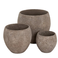 Umber Pot Belly Set Of 3 Planters - 3