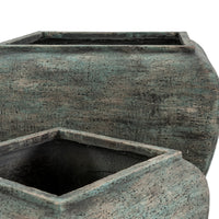 Verdan Square Drum Set Of 2 Planters - 3