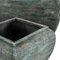 Verdan Square Drum Set Of 2 Planters - 2