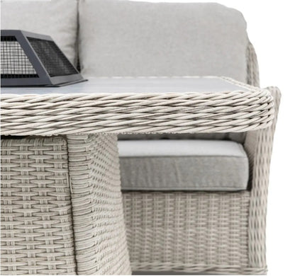 Holton Corner Square Dining Set with Fire Pit