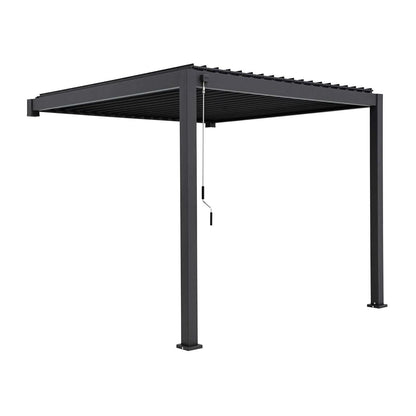 Titan Wall Mounted Aluminium Pergola in Grey