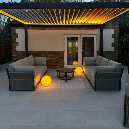 Titan Plus LED Aluminium Metal Free Standing Pergola in Slate Grey