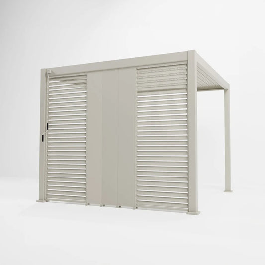 Titan Aluminium Static Side Wall Combination in Grey or Pebble