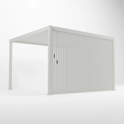 Titan Aluminium Vertical Louvre Side Panel - Single Panel in Grey