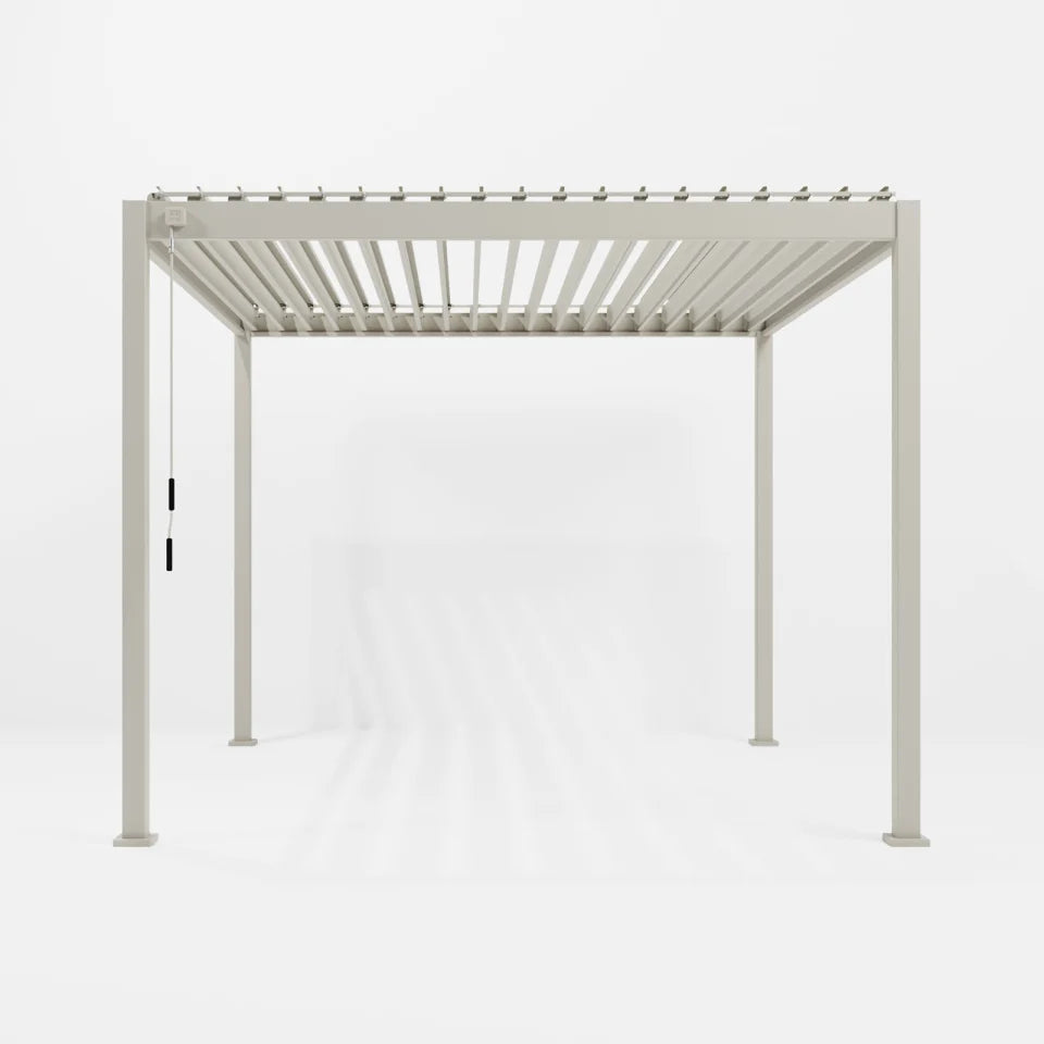 Proteus Lite Metal Pergola in Pebble - Free Standing