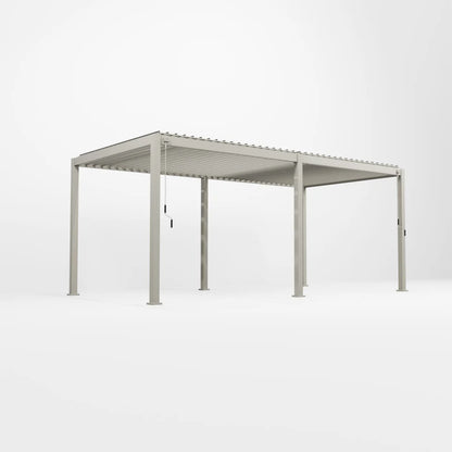 Proteus Lite Metal Pergola in Pebble - Free Standing