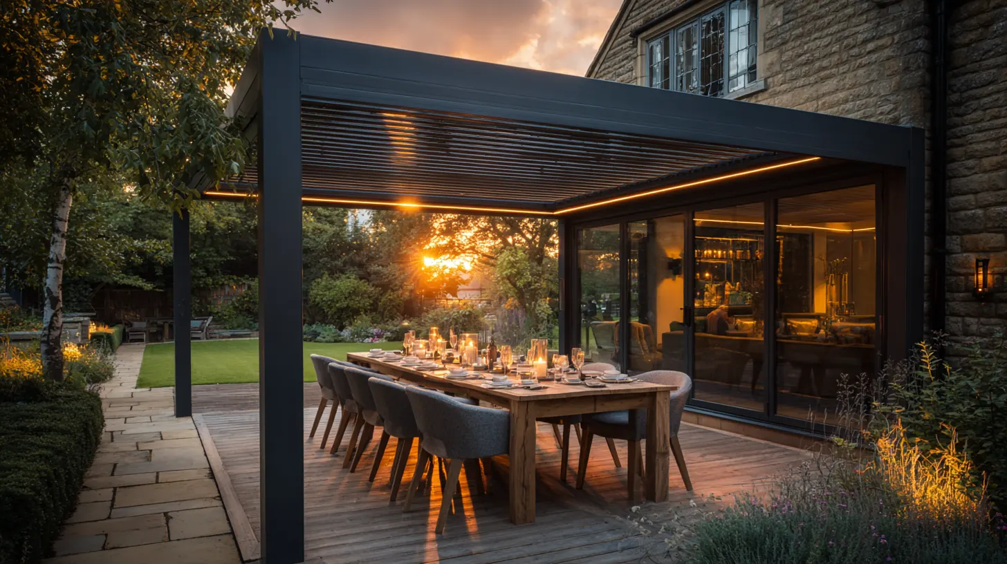 Morvelle bioclimatic pergola