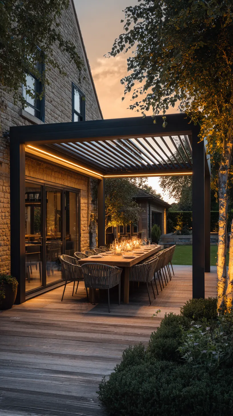 Morvelle bioclimatic pergola