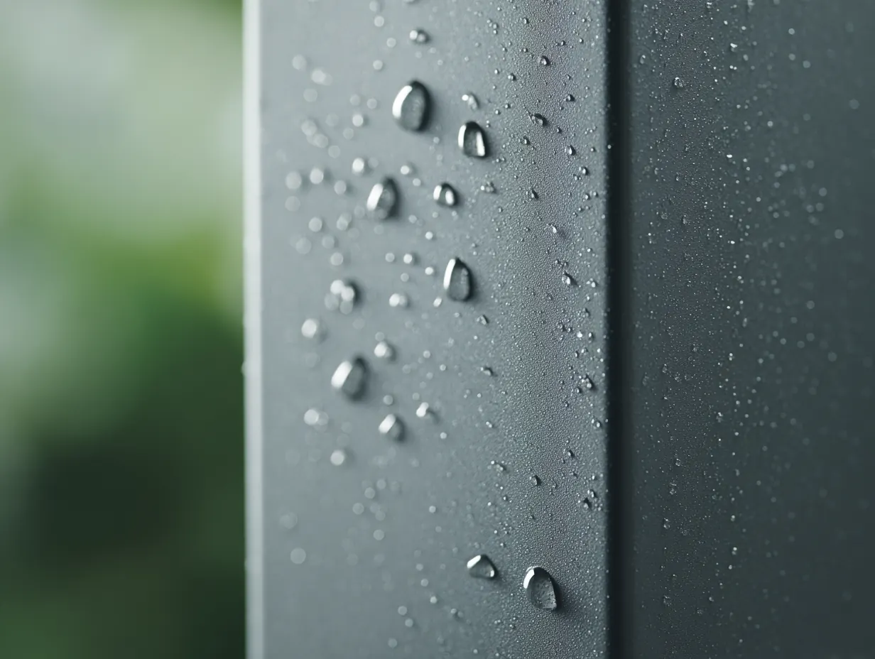 Powder-coated aluminium