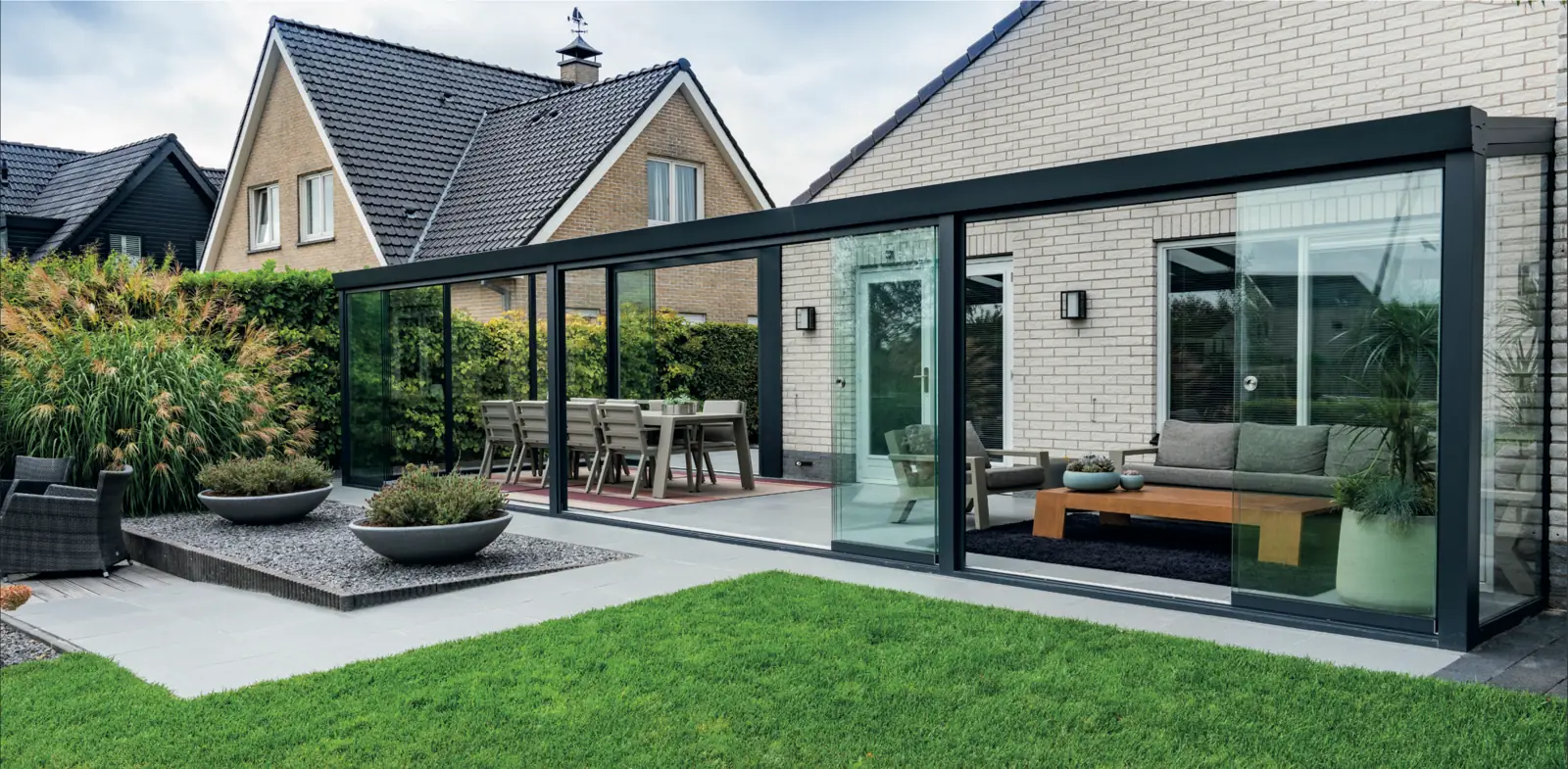 Glass sliding doors